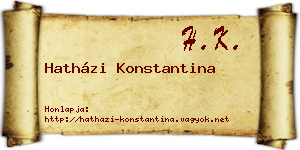 Hatházi Konstantina névjegykártya